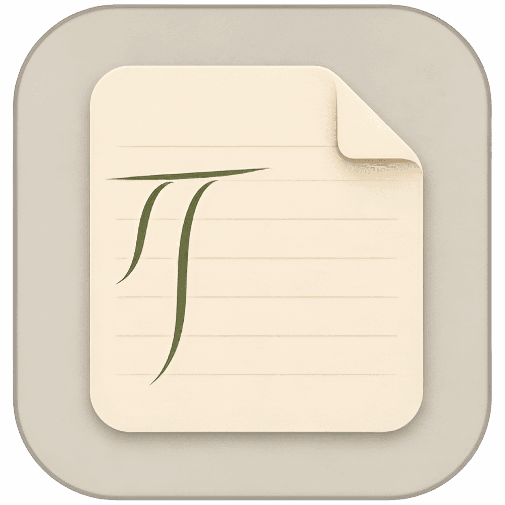 The Pilog mark: a stylized Pi on a paper note